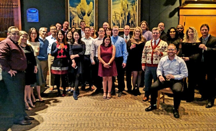 Sparkhound office in Dallas posing as a group